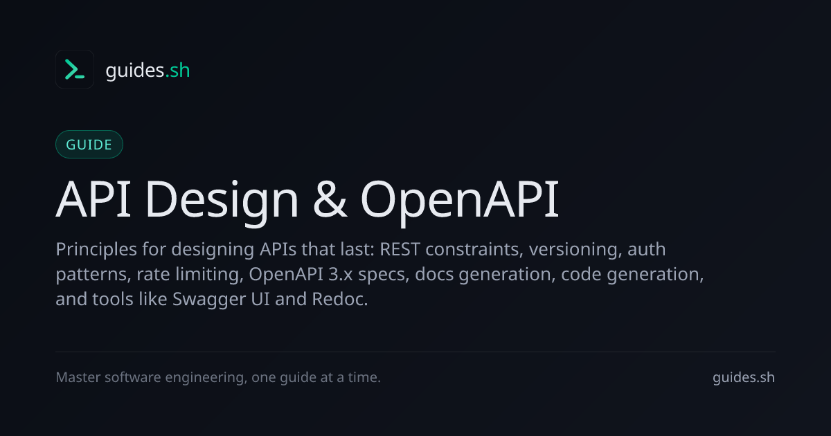 API Design & OpenAPI: Overview | Guides.sh